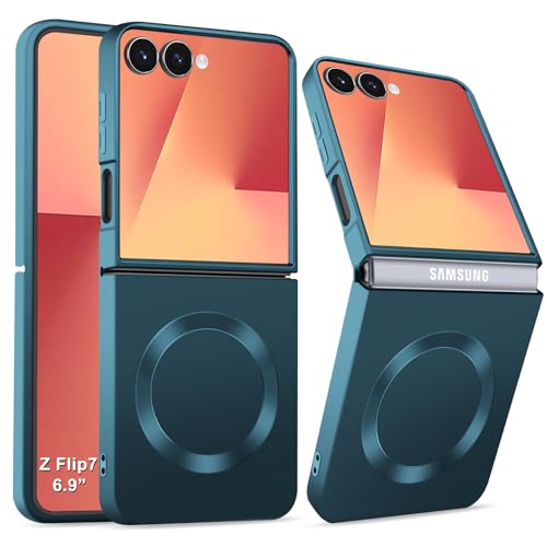 Coque Samsung Galaxy Z Flip 7 silicone vert mat avec protège-caméra