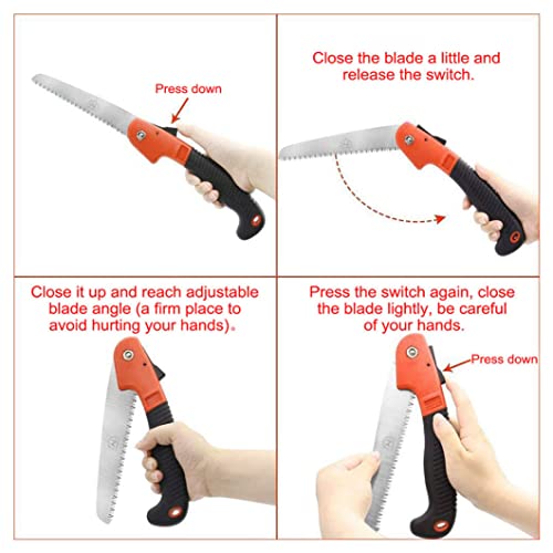 Pruning Scissors,Garden Pruning Saws,Folding Hand Saw Camping Pruning Saw Wood Pruning Rugged Branch Trimmer for Garden Camping - Afbeelding 6