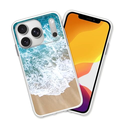 HANLINZHIYA iPhone 17 ProP[XΉ r[`EF[u IfUC ی X ϏՌ TPU NAP[X ̎q/ւ̃Mtg