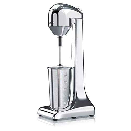 Arendo – Mixeur mélangeur de boissons, Mixer Plongeantblender shaker, Mixeur électrique cuisine, 2 vitesses 22.000 tr/min, Récipient 500ml inox, pour boissons protéinées Smoothies Milkshakes Cocktails