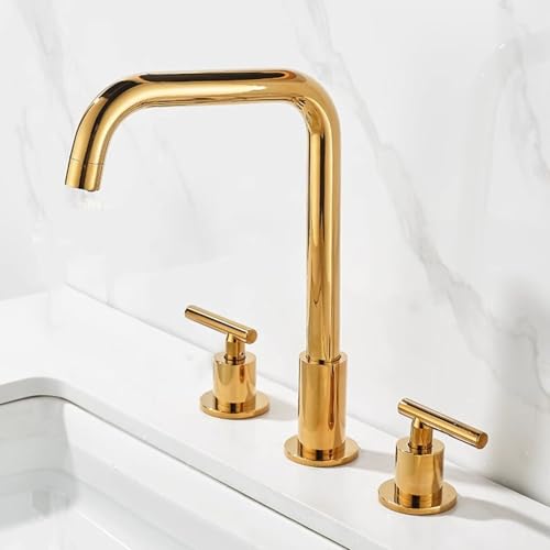 Mitigeur de lavabo rotatif à 360° en laiton doré pour supprimer les éclaboussures