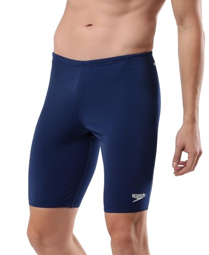 Image of Speedo Men's Endurance+ Essential Jammer - Cerulean Blue & White