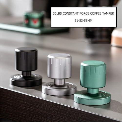 30lbs Calibrated Coffee Tamper Universal Flat Base Automatic Rebound Barista Accessory(58mm,Black) - Image 3