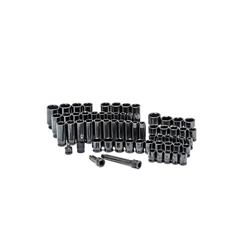 Husky H64IMPS 1/2 in. Drive SAE/Metric Impact Socket Set (64-Piece)