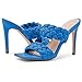 Herstyle Womens Lilah Braided heeled Sandals Square Open Toe Stiletto Heels Double Strappy Dress Casual Pumps Mules, Royalblue, Size 8.0