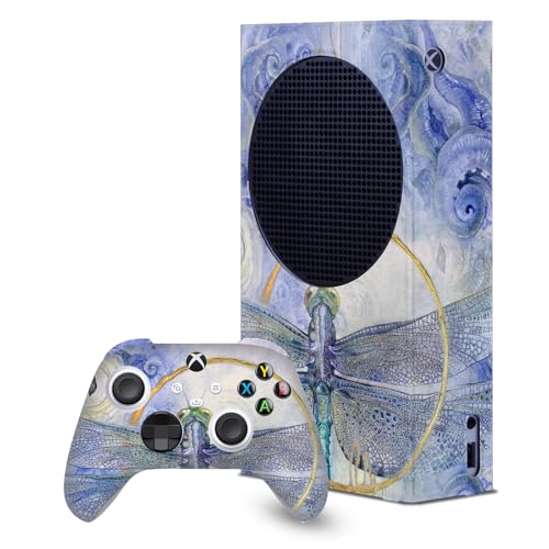 Skin Xbox Series S Stephanie Law Libellule : autocollant console et manette de jeu