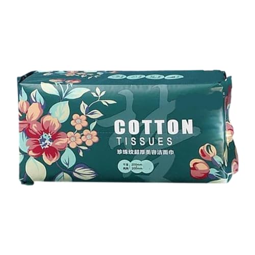 Pañuelo de algodón facial | Toallas de papel gruesas con diseño de perlas | Toallitas secas seguras, pañuelos faciales suaves para eliminar maquillaje, adultos, cuidado de la piel