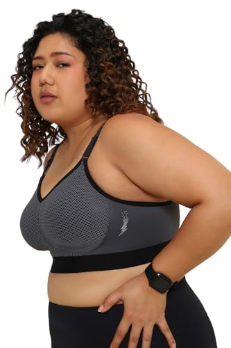 Image of Van Heusen Women Nylon Blend Wireless Non Padded High Impact Sports Bra -Anti Bacterial, Moisture Wicking