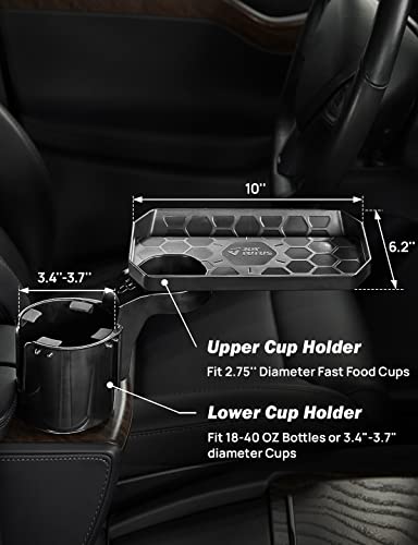 Joytutus Car Cup Holder Expander, Automotive Cup Attachable Tray With 360° Rotation,Large Cup Holder Adapt Most Regular Cups With 18-40 Oz, Fit In 2.75-3.25 Inch Car Holder #TOP5
