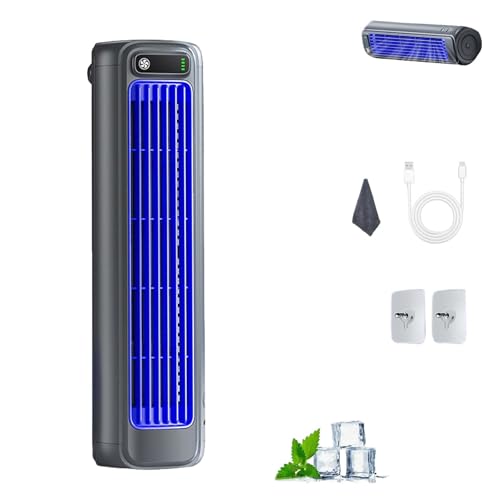 Cooling Ace Cooling Ace Portable Air Cooler 2026 New Cool Air Fan 3 Speeds Portable Air Conditioner Cooling Fan Desktop Tower Fan for Office Bedroom Kitchen (Gray)