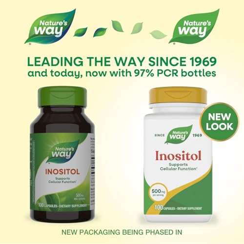 Nature's Way Inositol, Supports Cellular Function & Healthy Nervous System*, 500 mg per Serving, No Gluten, 100 Capsules (Packaging May Vary) - image 2