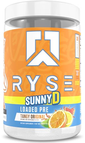 Image of RYSE Loaded Pre Workout Powder - SunnyD Tangy Original - Daily Pre-Workout for Men & Women with 300mg Caffeine, Beta Alanine, and Citrulline for Pump, Focus, and Energy - 30 Servings