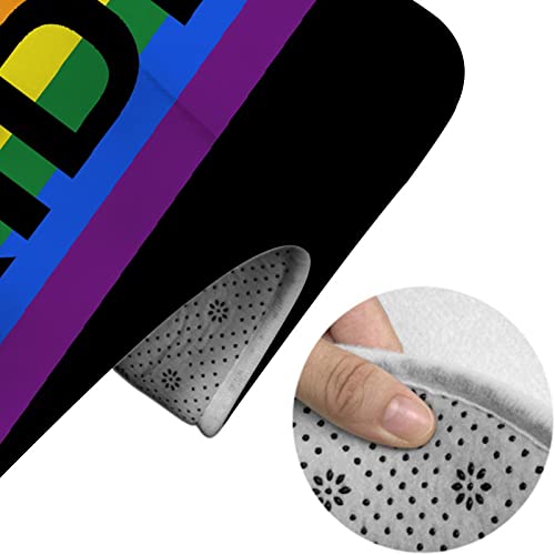 Badezimmerteppich-Set, 3-teilig, LGBT Gay Pride, waschbare Badeteppiche, rutschfest, mit Rückenpolster, Konturteppich und Toilettendeckelbezug – Bild 5