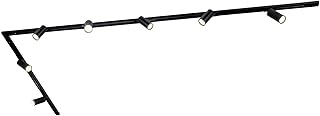Ledvion - Iluminación LED sobre Riel 3M + 7 Focos de Riel (Negro, Regulable, Accesorio GU10), Luminaria de Riel Monofásica, Luminaria de Riel, Foco de Riel