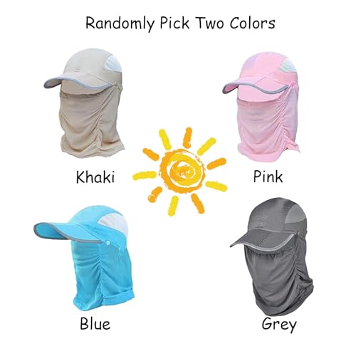 2 peças chapéus de sol femininos aba larga proteção UV viseira FPS 50+ chapéus de pesca, chapéu de v