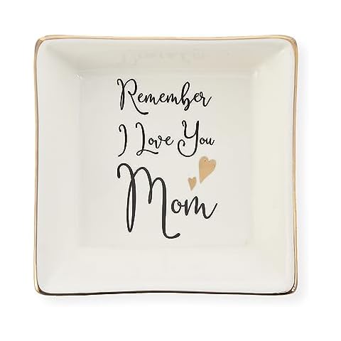 Youteer Ceramic Jewelry Tray, Cute Jewelry Dish Trinket Tray Home Bathroom Decoration Gifts for Women Friends sister,Mother. Cover