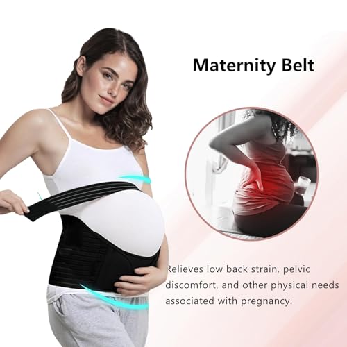 APKOL 3 in 1 Bauchgurt Bauchband Schwangerschaft Schwangerschaftsgurt Stützgürtel Bauchstütze Schwangerschaft für die Schwangerschaftsgürtel für Schwangerschaftsgymnastik, Yoga, Walking(Schwarz, M)
