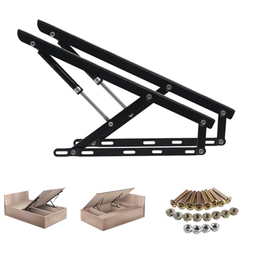 ROFBIHG Cama De Sistema De Elevación, Bisagra De Resorte Elevador Plegable, Amortiguadores Bisagra, Herrajes Cama Abatible, Bastidor De Soporte Hidráulico para La Cama, Bisagras De Caja De Cama(1.5m)