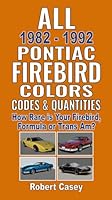 All 1982-1992 Pontiac Firebird Colors, Codes & Quantities: How Rare is Your Firebird, Formula, or Trans Am? 1973742071 Book Cover