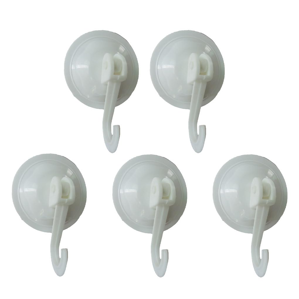 Neaxgeandx Multi-Color 5Piece Wall Hook Strong Bearing Capacity Multi-Purpose Hanger Towel Hook For Kitchen Abs Suction Cup Hook Bathroom Hooks
