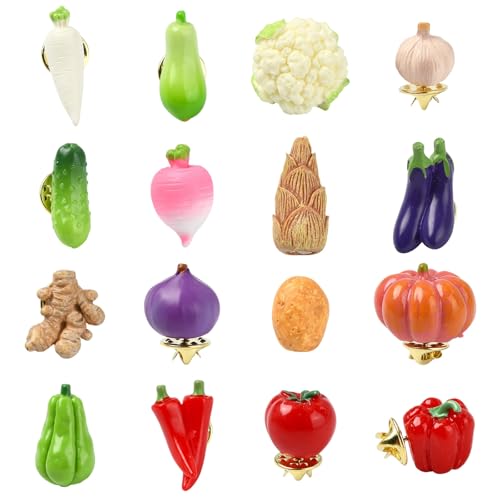 Image of Ipotkitt Bee Rectangle Biology Theme Fruit Vegetable Snake Ice Cream Brooches Insect Dessert Strawberry Lapel Pins for DIY Jewelry Craft Clothes Decor