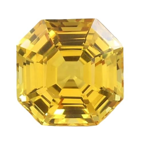 Saphir jaune de Ceylan Asscher, pierre de prestige pour haute joaillerie