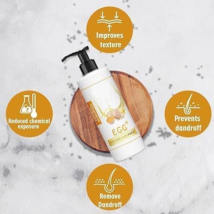 DT Egg Shampoo For Hair Growth | Egg & Banana Shampoo For Hair Loss | Anti-Dandruff | Anti-Hair Fall | Ideal for Shiny, Healthy Hair | Organic And Natural 550ml(18.6 Oz)