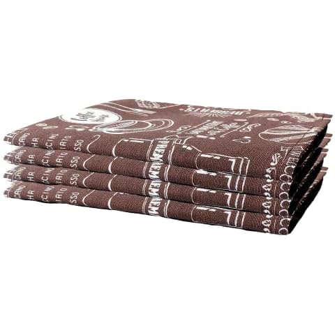 Four Braun Breakfast Collection Fabric Napkins Set / Size: 35 x 45 cm / 60% Cotton / 40% Polyester Cover