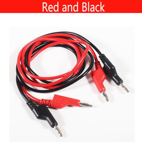 Image of 4PCS 4MM Stackable Banana to Banana Plug Test Leads Banana Plug Test Cables for Electrical Testing (2 Red and 2 Black)