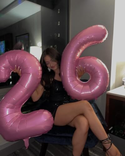 Image of Pearlescent Pink 9 Balloon, Number Balloons 40 Inch, 9th Giant Birthday Decorations, 19th 29th Party Decorations Supplies, Number 9 Balloon