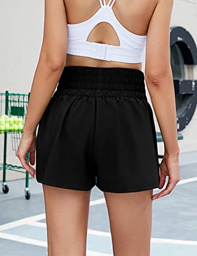Blooming Jelly Short feminino de corrida de cintura alta e secagem rápida, esportiva, esportiva, par