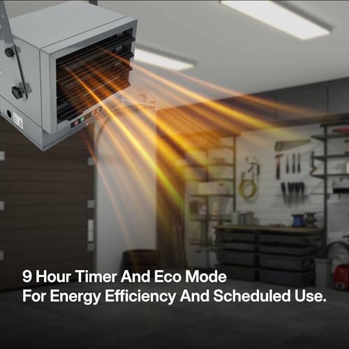 Garage Heater 7500W Electric Fan-forced Heater - Wall/Ceiling Mount, Smart Temperature Control, Overheat Protection, Remote Control & Timer for Workshop, Garage, and Warehouse by NORTHSKY - Image 8