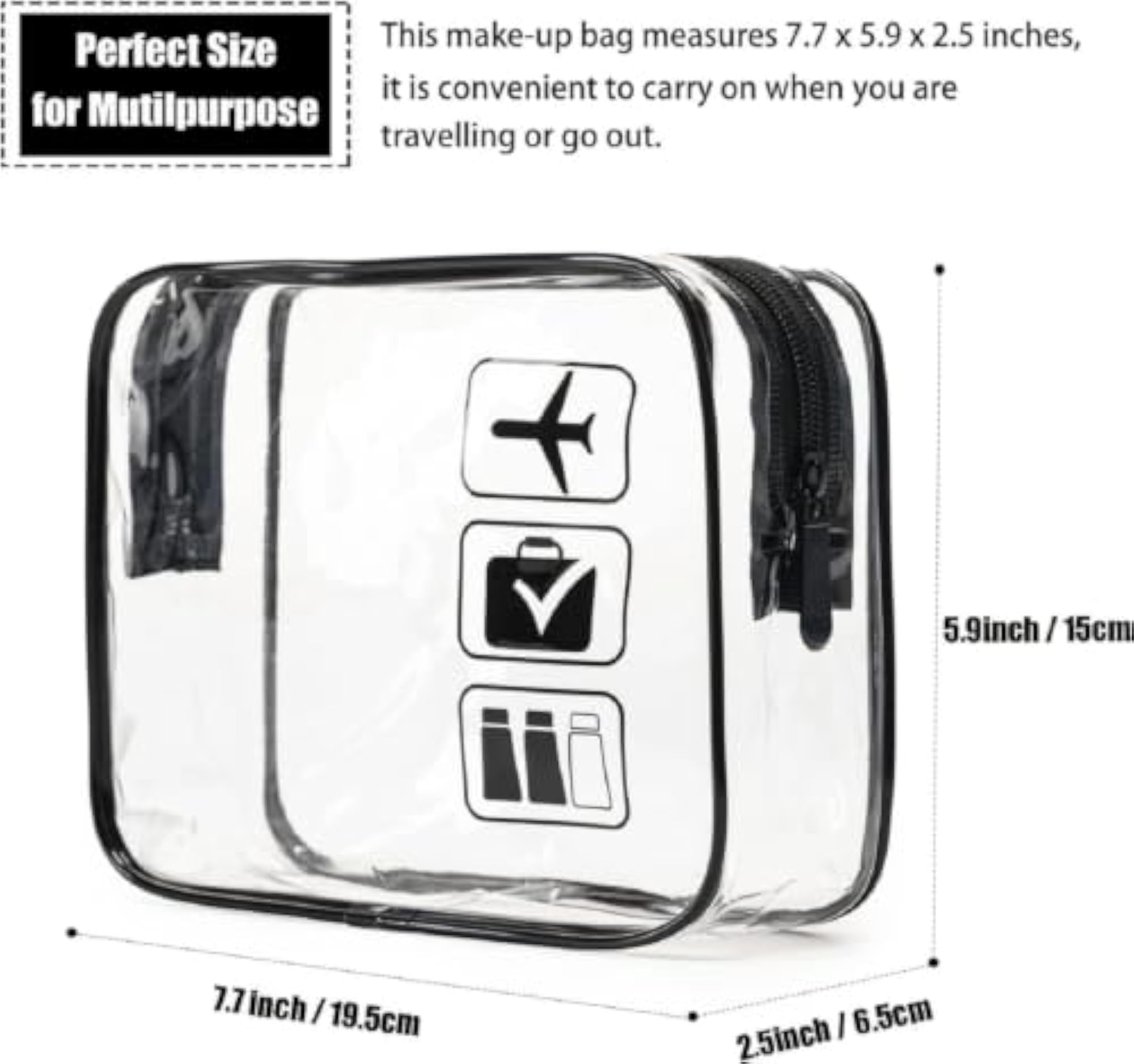 Toiletry Bag for Travel, Set of 3 Cosmetic Organizers