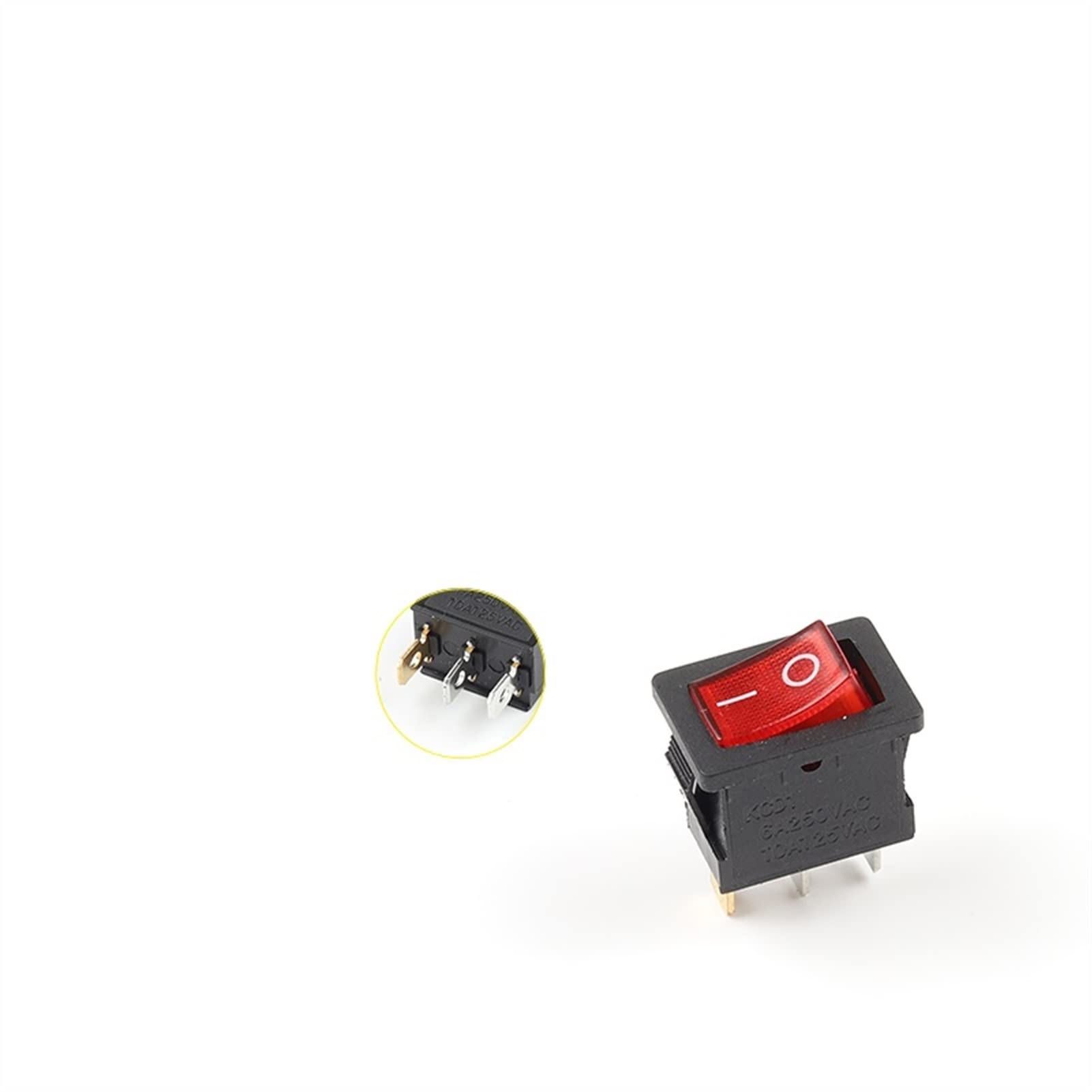 Interrupteur à bascule KCD1 pour remplacer un bouton défectueux de machine 21x15mm avec LED