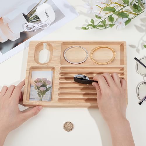 Plateau de rangement montre en bois pour organiser votre bureau et votre entrée - 4