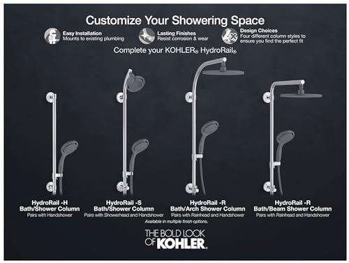 Kohler 45209-TT HydroRail-R Arch Bath/Shower Column Vibrant Titanium miniatura 6
