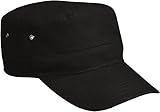  Trendiges Military Army Cap aus robustem Baumwollcanvas, Farbe:Black;Größe:One Size one size,Black