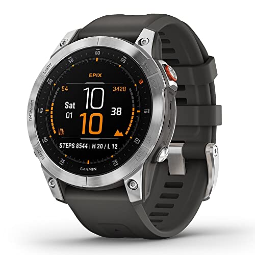 Playbetter Garmin Epix 2 (Slate Steel) 2022 Multisport Gps Smartwatch Power Bundle Hd Screen Protectors & Portable Charger | Fenix With Bright Amoled Screen #TOP1