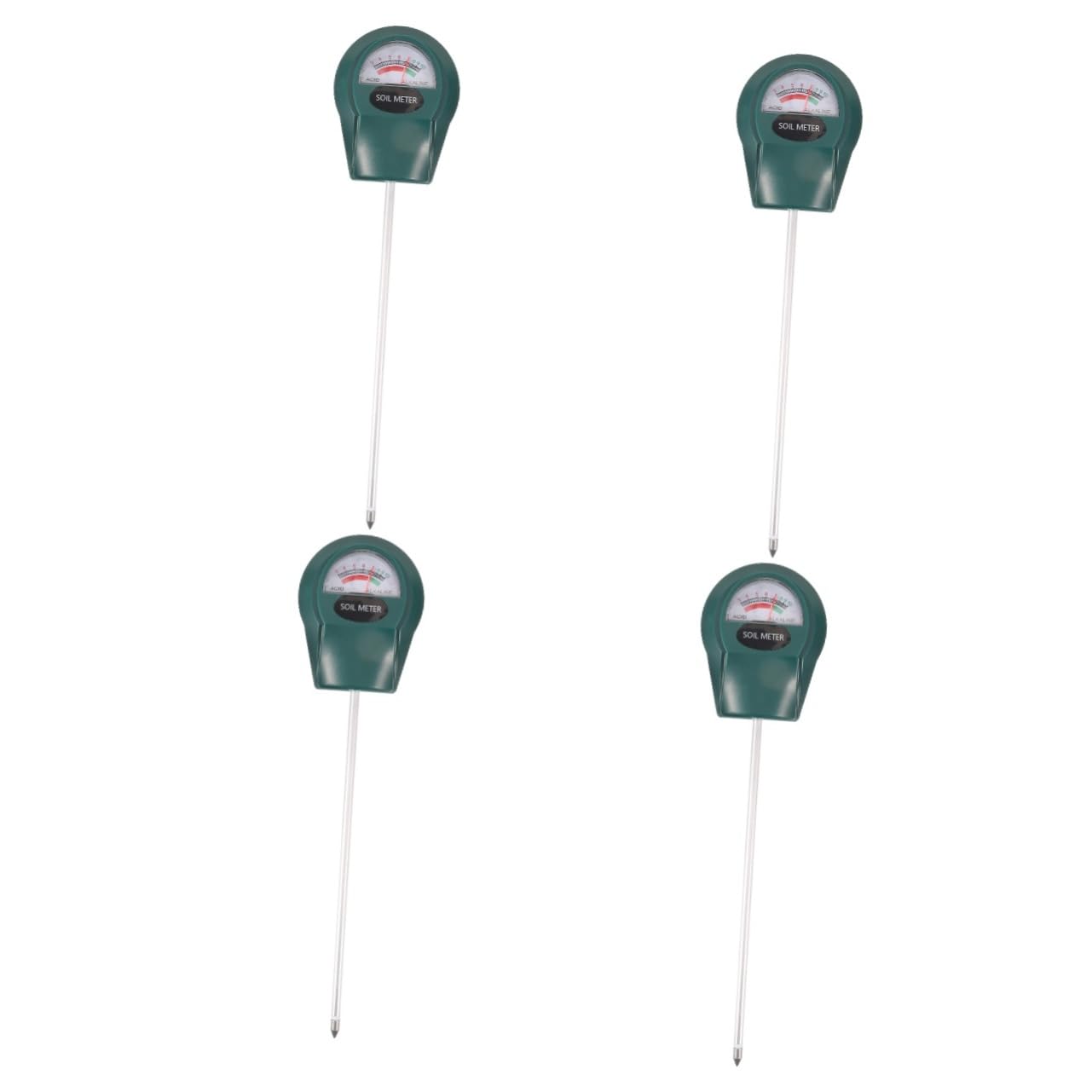 Happyyami 4 Piezas detector de suelo medidor de luz para plantas suelo de jardin Probador de pH para cultivos Instrumento de detección de pH para agricultores medidor de pH medidores de ph