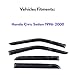 KPY Rain Guards Fit for 1996-2000 Honda Civic, Out-Channel Window Visors Vent Wind Deflectors 4PC, Car Accessories for 96-00 Civic (Sedan Only)