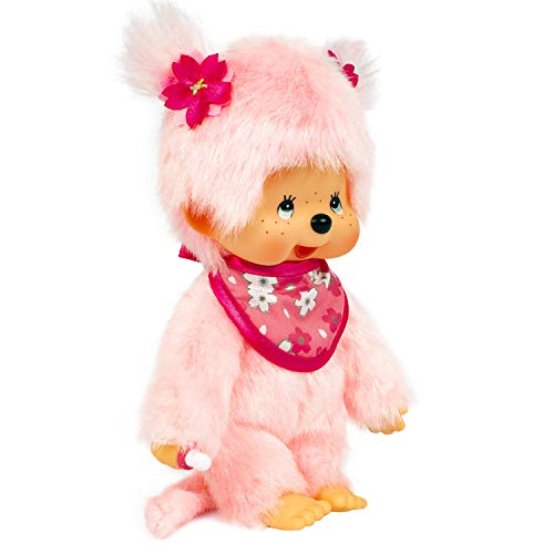 Bandai – Monchhichi Pinky Sakura Rose – Ikonisches Affenkuscheltier der 80er Jahre – Superweiches Kuscheltier 20 cm für Kinder… – Ansicht 2