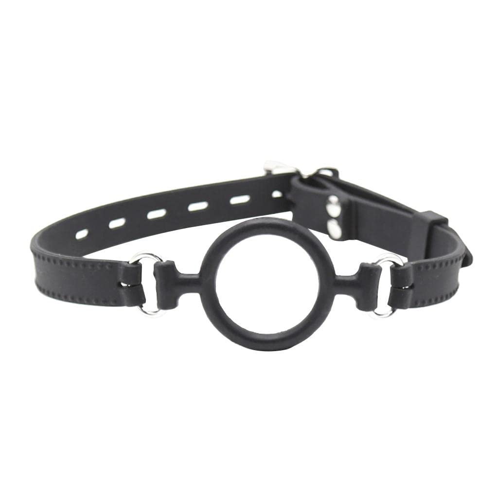 Bâillon En Forme de O, Bâillon Boule pour Adulte, Harnais de Tête avec Sangle Ajustable pour, Jeux de Rôle, Chambre à Coucher, Couples