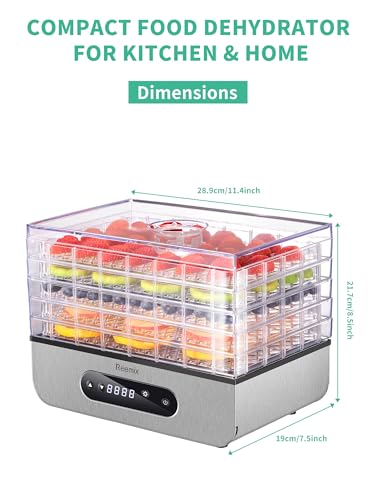 Reemix Máquina desidratadora de alimentos, desidratadores compactos para alimentos e carne seca, fru