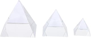 Mobestech 3Pcs Prisma Óptico Janela De Vidro Arco-Íris Prisma Cristal Física Ensino Espectro De Luz Cristal Óptico Prisma Poliedro Prismas Pirâmide Prismas Prop Experimento Físico Prismas