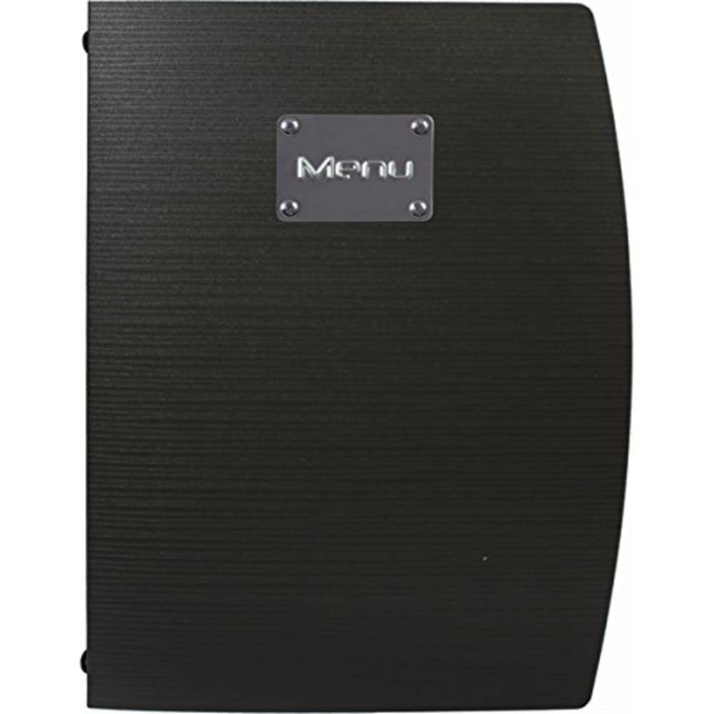 Genware NEV-MC-RCA4-BL Rio A4 Menu Holder, 4 Pages, Black