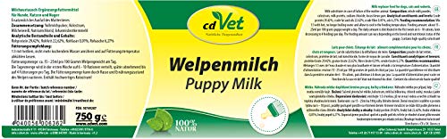 cdVet Naturprodukte Welpenmilch 750 g - Hund, Katze, Nager - Milchaustausch-Ergänzungsgfuttermittel - Ersatzmilch - Anteil an hochwertigem Kolostrum - stabil bleibende Verdauung - Abwehrkomponenten -