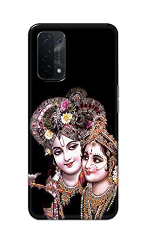 Image of PRINTFIDAA� Printed Hard Back Cover Case for Oppo A54 5G | Oppo A74 5G | Oppo A93 5G | Oppo A93s 5G Back Cover (Radha Krishna) -2808