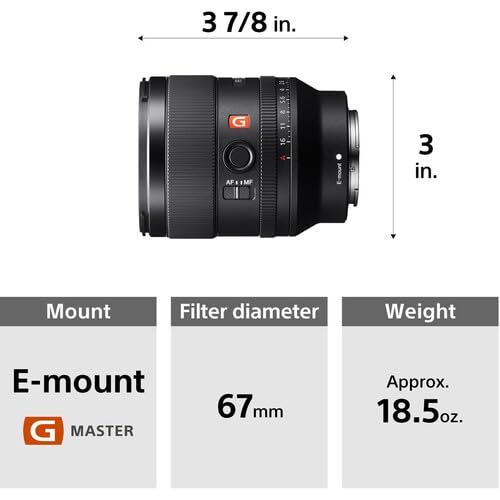 Image of Sony FE 35mm f /1.4 GM Lens Bundled with 67mm UV Filter + Deluxe Camera Cleaning Kit + Lens Cap Keeper + Microfiber Cleaning Cloth (6 Items)
