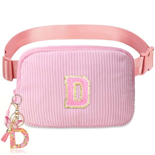 Image of Belt Bag for Girls Gifts - Birthday Gifts for Teenager, Personalized Gifts for Mom Freind Sister Teacher, Graduation GiftsInitial Crossbody Bag Belt Bag for Women D