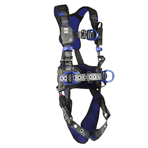 3M 1113175 DBI-SALA ExoFit X300 Comfort Wind Energy Climbing Positioning Safety Harness, Wind Energy Fall Protection, Aluminum Back and Front D-Ring, Leg Tongue Buckle,Quick-Connect Chest Buckle,Small